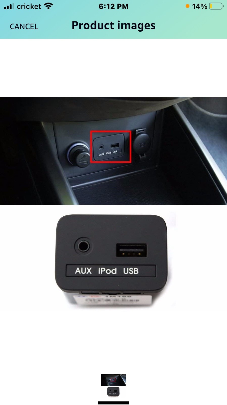 AUX IPOD USB Audio Jack Assy for KIA 2009-2013 Forte Cerato Koup OEM Parts