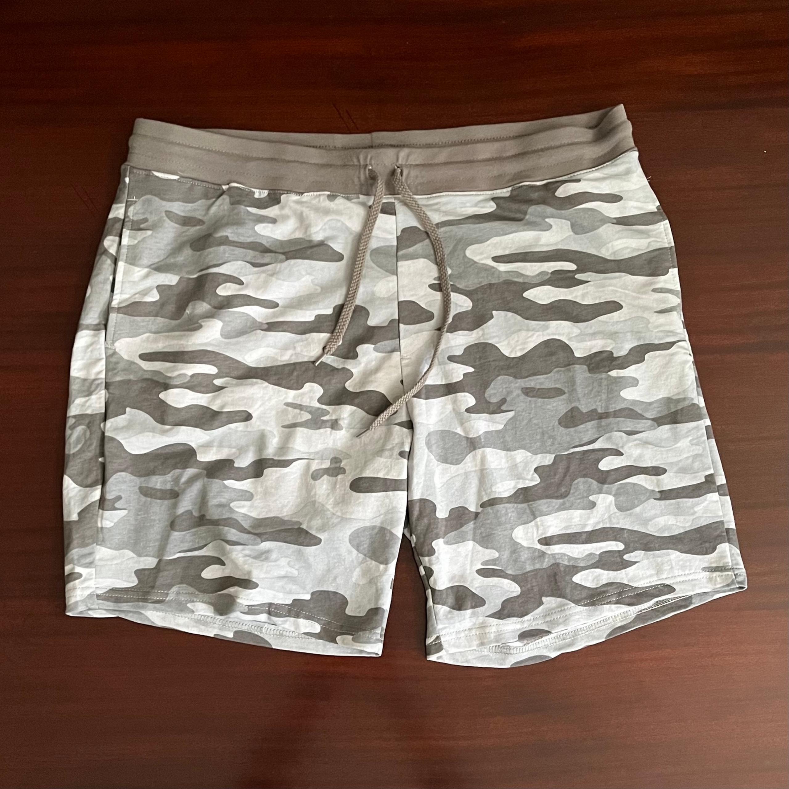 Men's No Boundaries Grey Camo Cotton Shorts