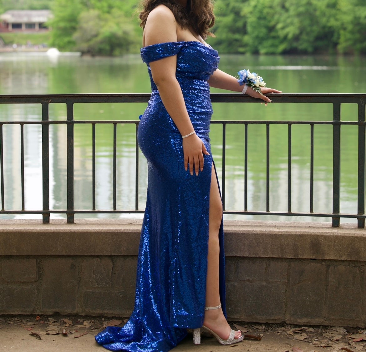 Royal Blue Sequin Mermaid Prom Dress