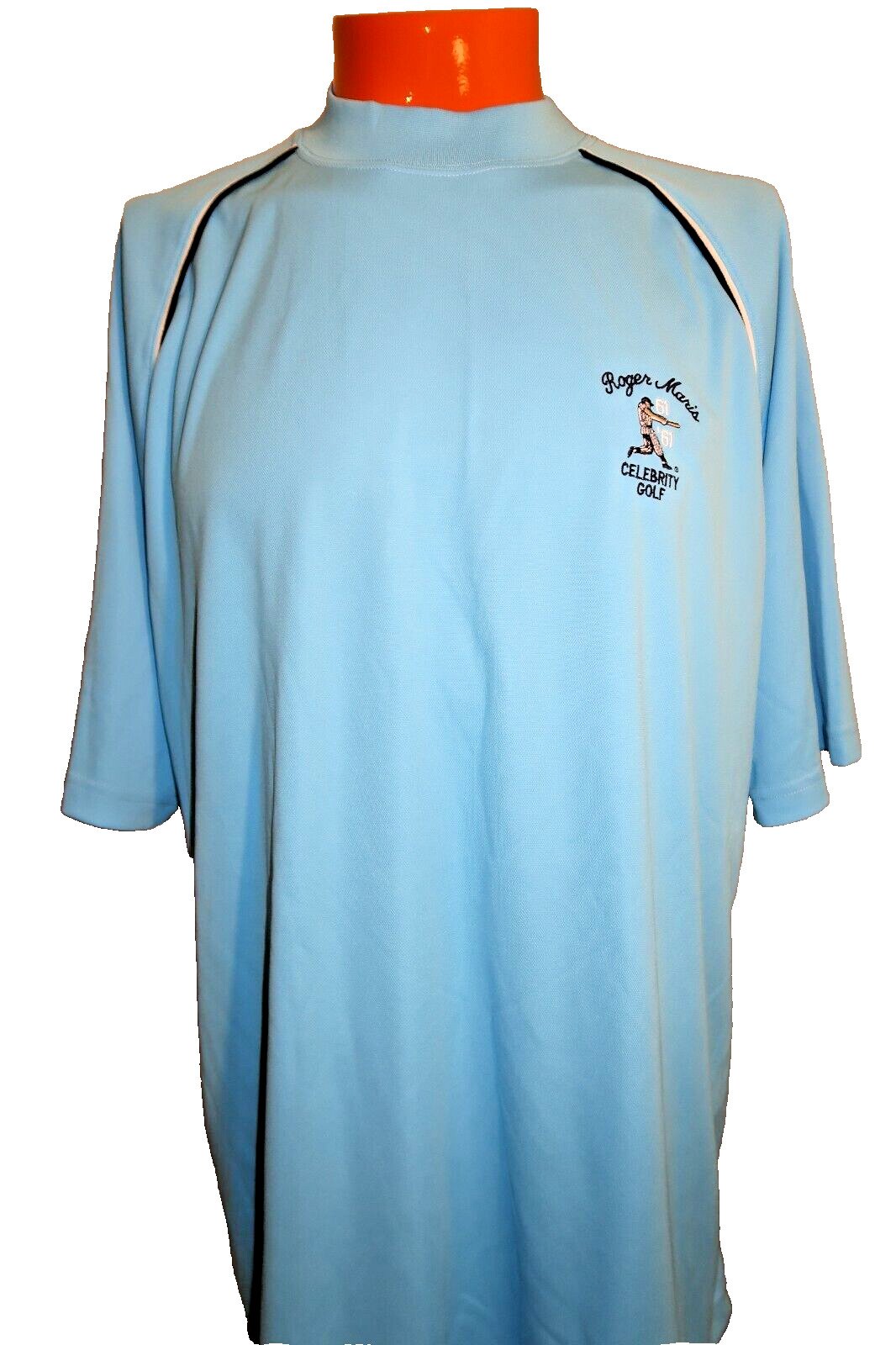 Roger Maris Collection 61 61 Celebrity Golf Mock Neck Shirt Mens Size XL Vintage