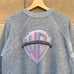 Vintage 80s Warner Bros Pictures Logo Promo Crewneck Sweatshirt Gray Medium