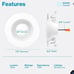 Sunco Lighting 12 Pack 5/6 Inch LED Can Lights Retrofit Recessed Lighting, Trim