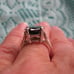 3.60ct BLACK DIAMOND RING Sz5,6,7,8,9,10