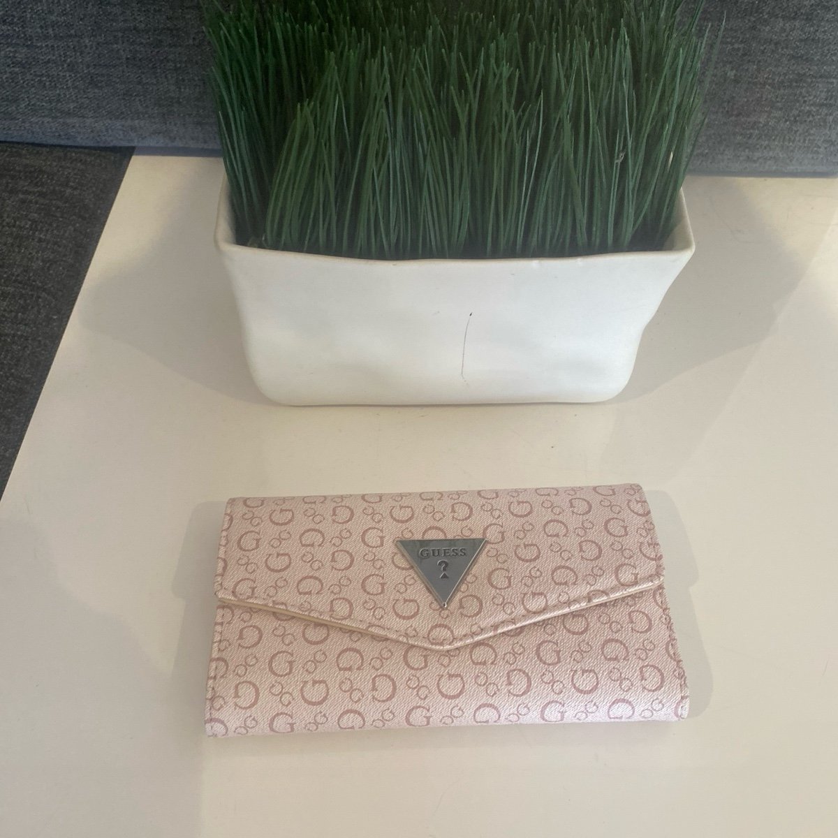Guess pink wallet trifold