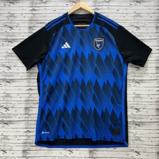 San Jose Earthquakes Adidas Replica Jersey Home Men's Size XL Slim Fit NEW 90
