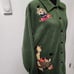 Quacker Factory Green Fleece Fall Harvest Pumpkin Button Down Sweatshirt