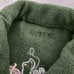 Quacker Factory Green Fleece Fall Harvest Pumpkin Button Down Sweatshirt
