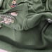 Quacker Factory Green Fleece Fall Harvest Pumpkin Button Down Sweatshirt