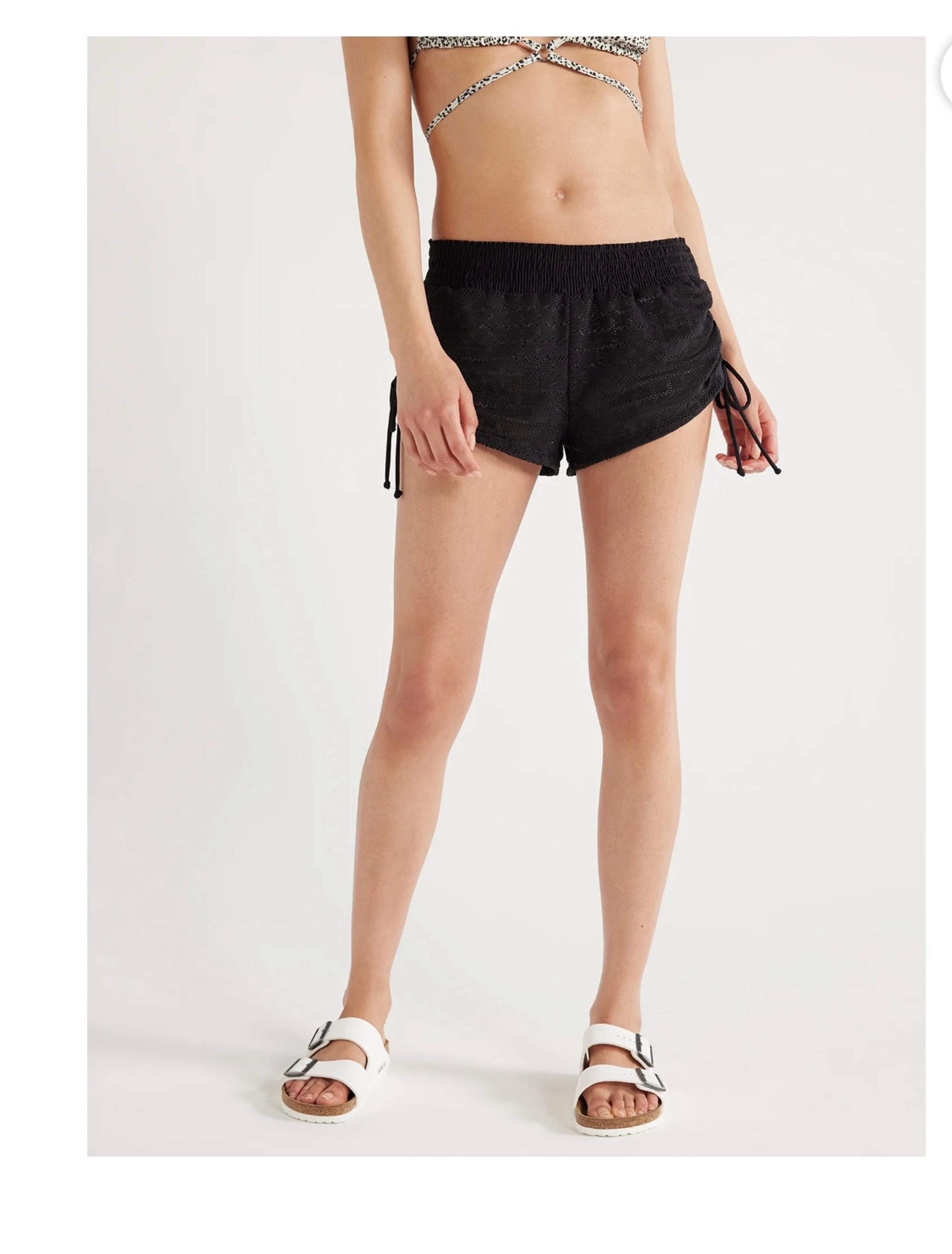 No Boundaries Women's and Women's Plus Crochet Swim Coverup Shorts, Size XXL(19)