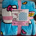 Hello Kitty Blue Rainbow Hearts Full Queen Blanket