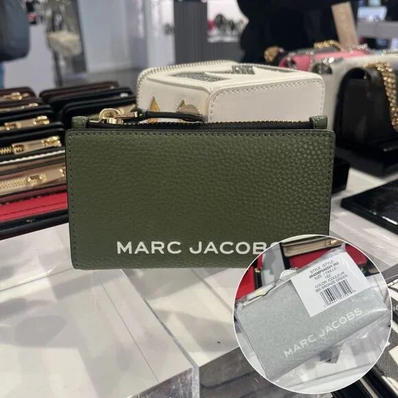 NWT Marc Jacobs MEDIUM FLAT WALLET 4R4SMP040S01 BRONZE GREEN