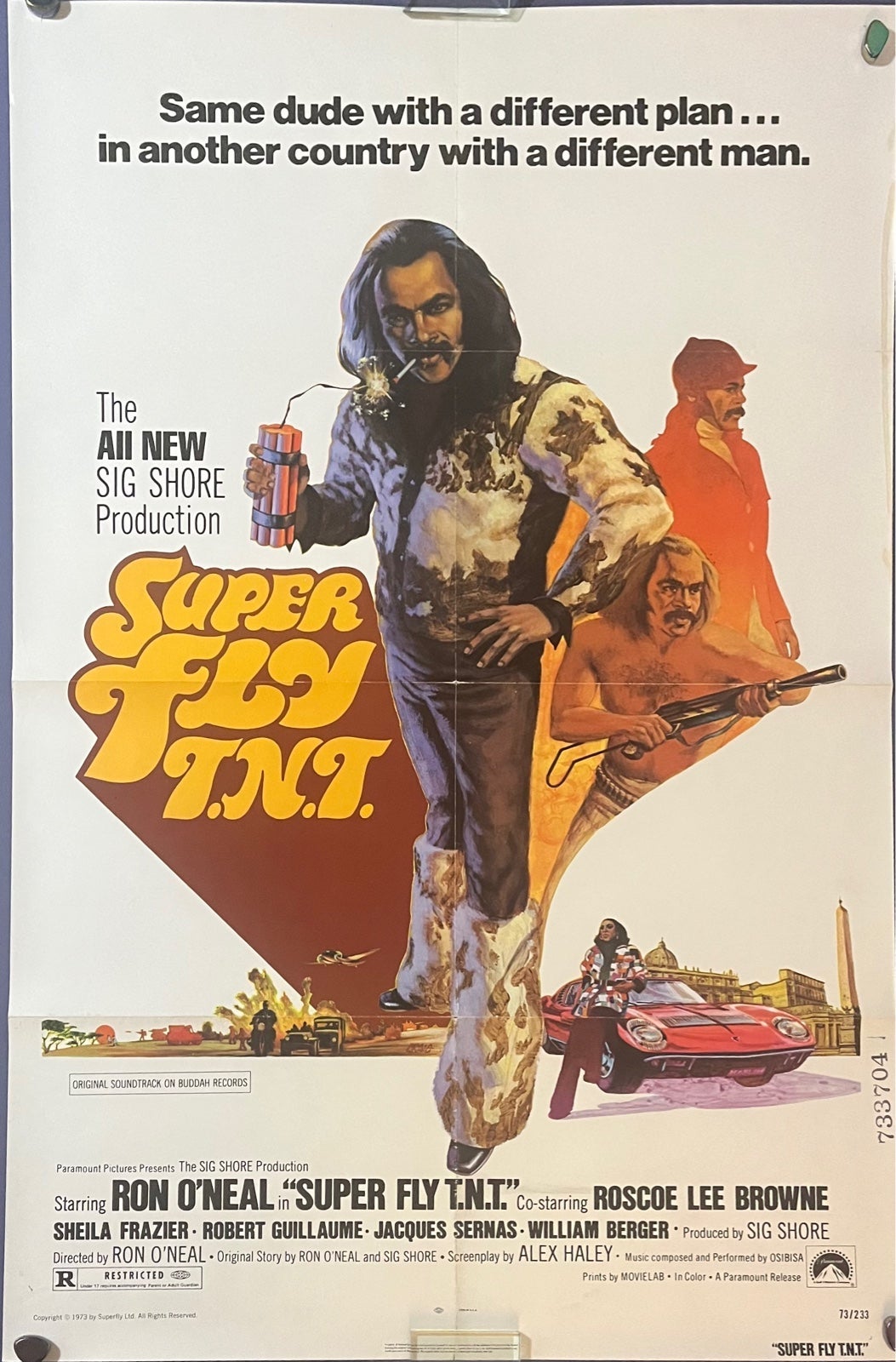 Super Fly TNT (1973) One Sheet Movie Poster (27x41”) + 2018 Remake Mini Poster