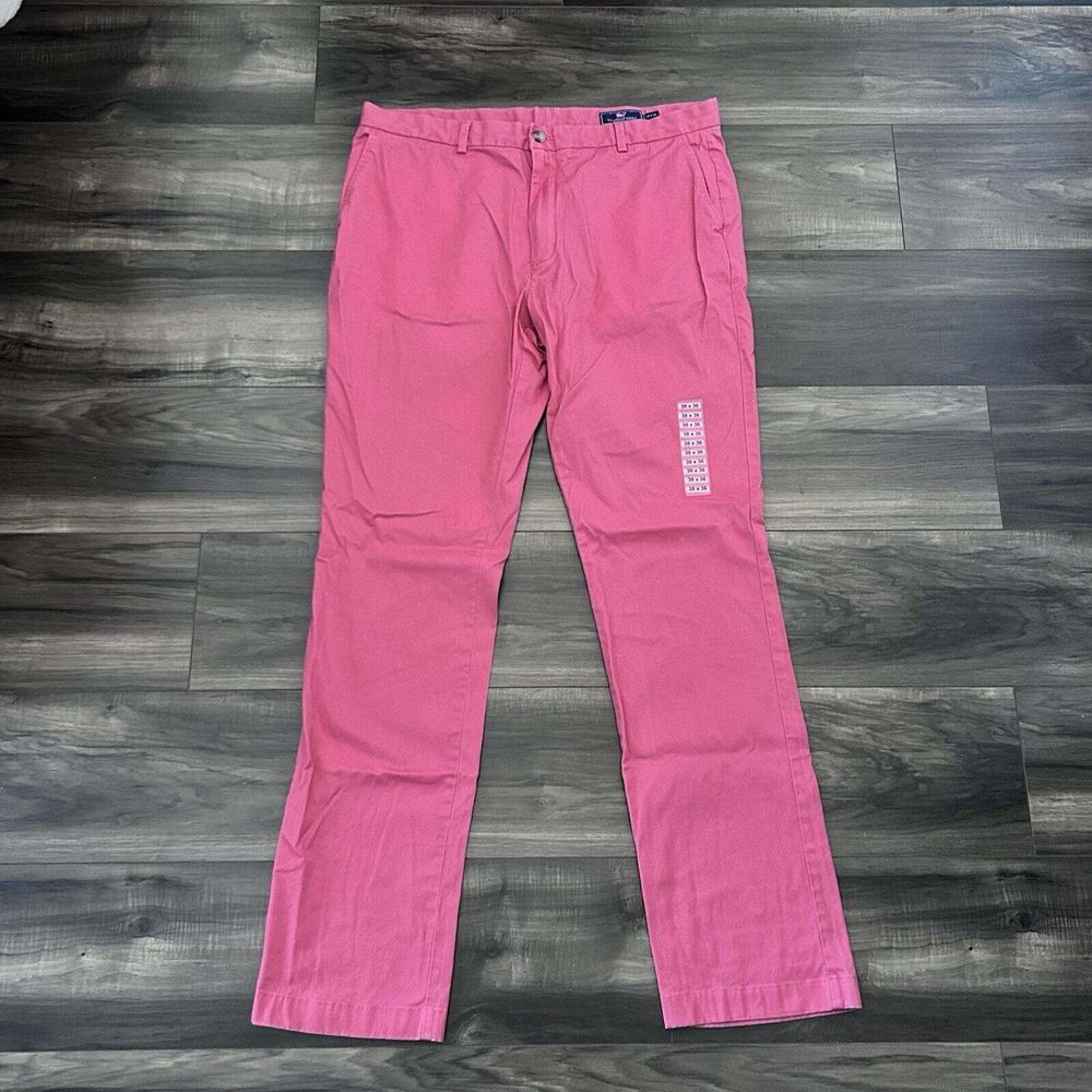 Vineyard Vines Men's Size 38x36 Breaker Chino Pants Lobster Reef Coral Pink New
