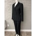 Kasper Women Black Pinstriped Double Breasted Pant Suit Size 4