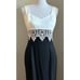 Jessica McClintock Gunne Sax Vintage 90s Dress Formal Black Ivory Lace Size 9/10