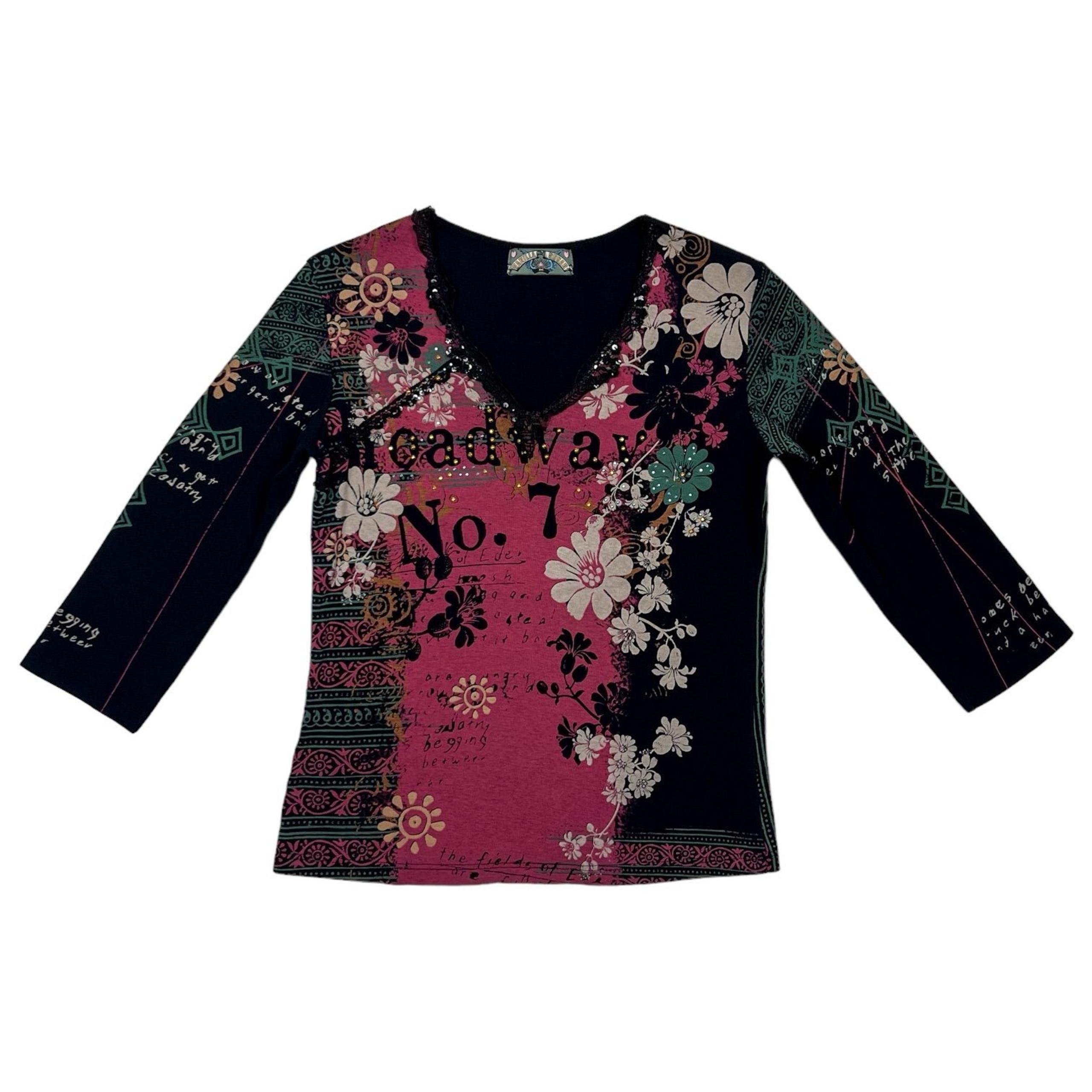 Vintage Graphic Half Sleeve Top