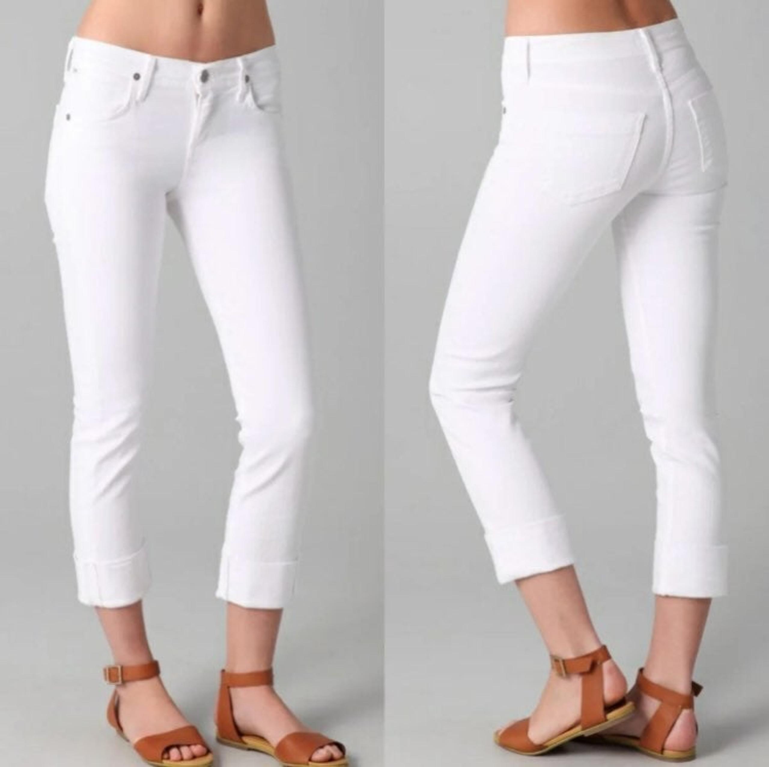 Citizens of Humanity cropped white jeans