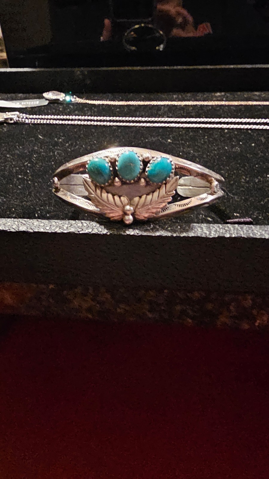Navajo Torquise And Silver Bracelet