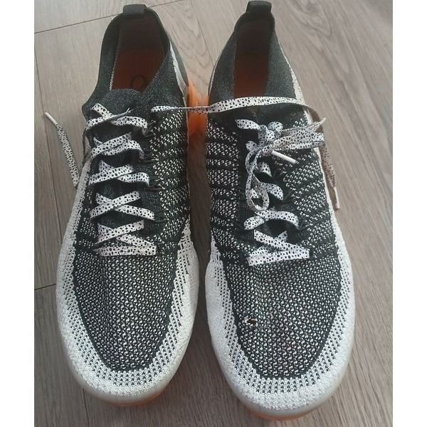 Nike Air Vapormax Flyknit Safari Black White Orange Men Size