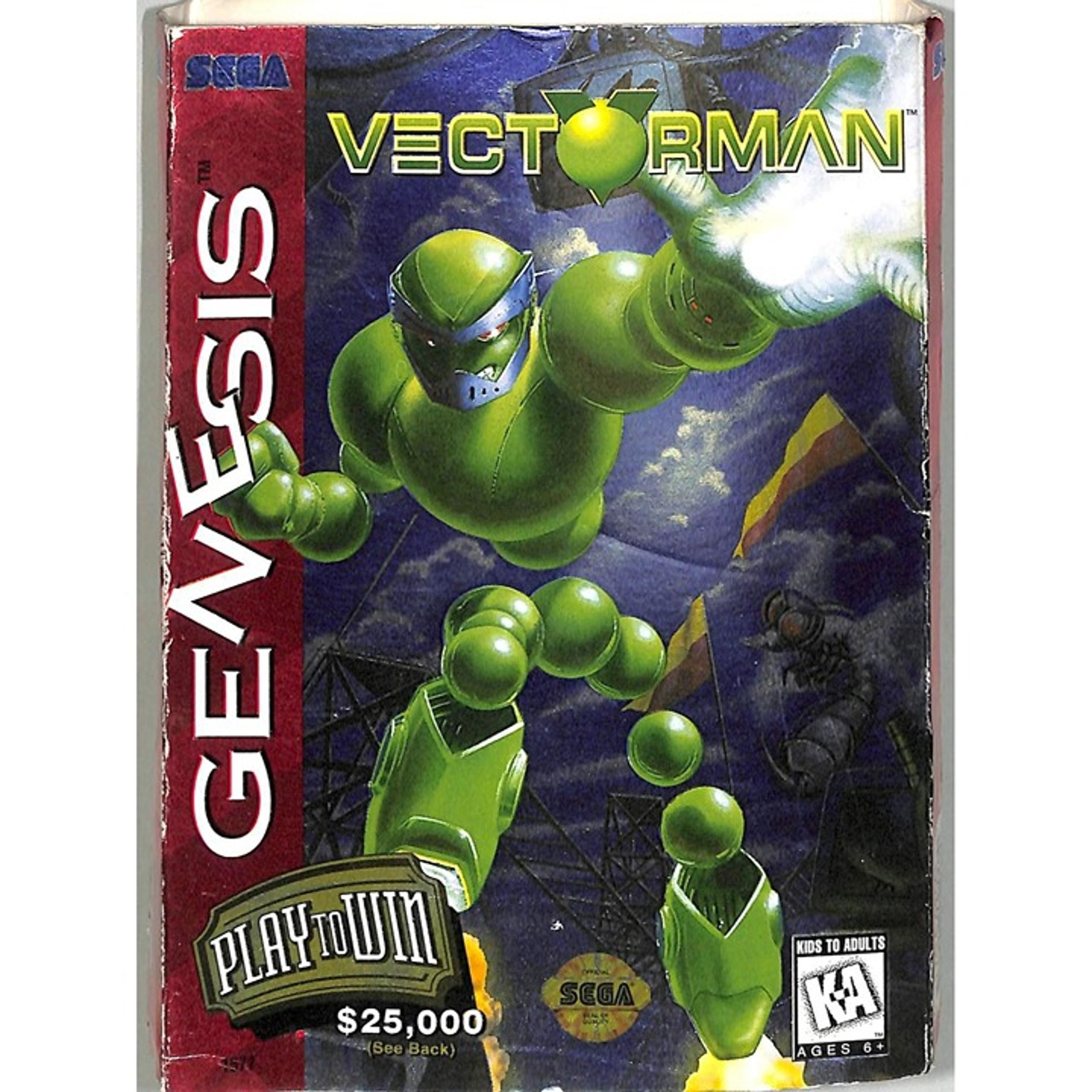 Vectorman (1995) Sega Genesis Cartridge + Manual