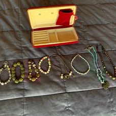 Jewelry bracelets necklace with red velvet box