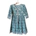 Soft Surroundings Nerissa Dress Blue Abstract Floral Embroidered Size PM NWOT