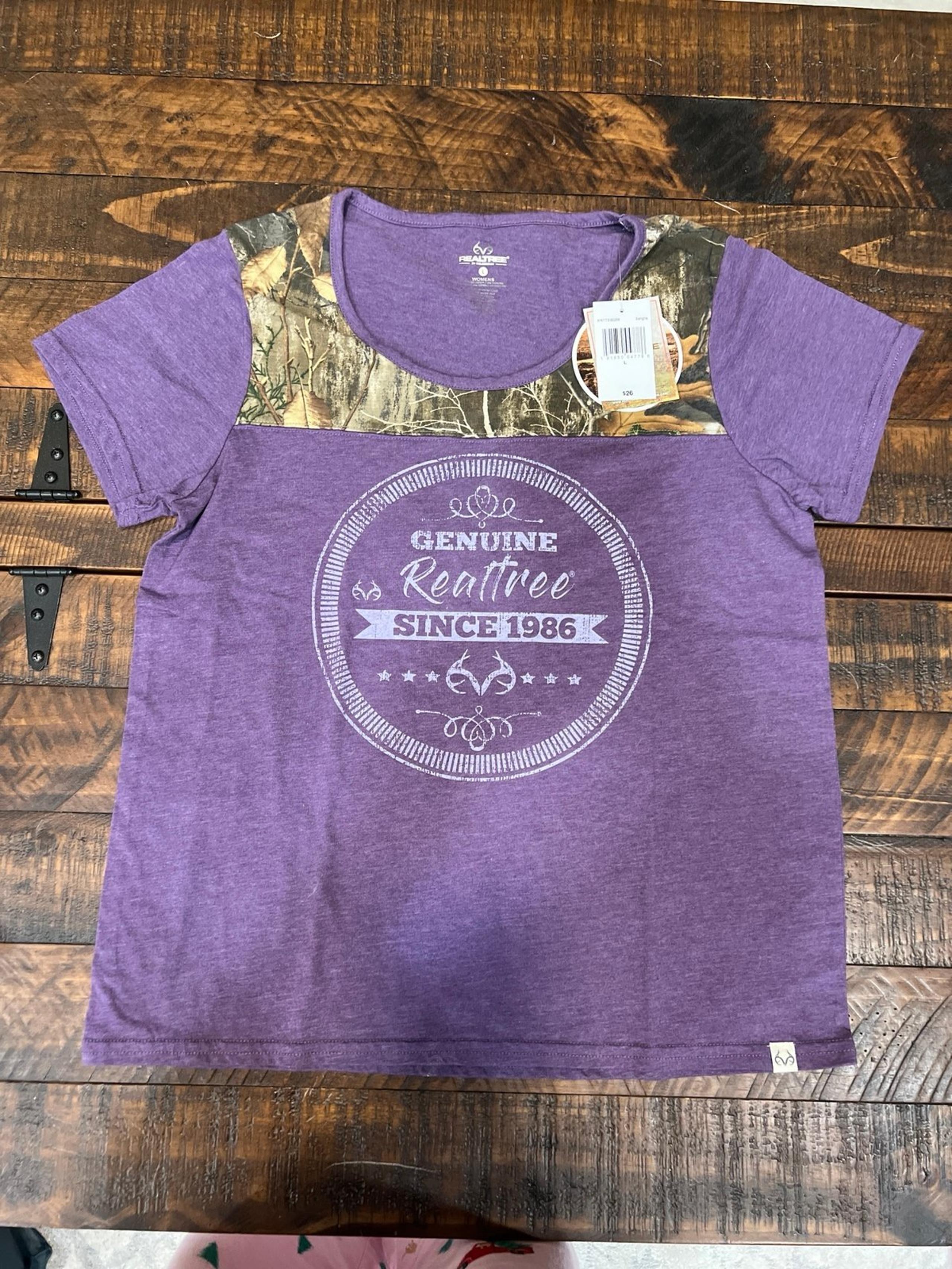 Purple real tree T-shirt