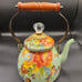 Mackenzie Childs Garden Floral Tea Kettle Teapot 2 Quart