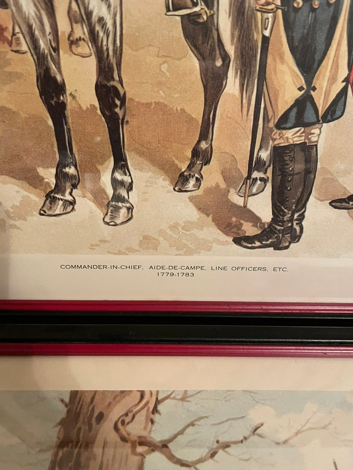 4 VINTAGE FRAMED LITHOGRAPH PRINTS - shops REVOLUTIONARY WAR SOLDIERS H A OGDEN