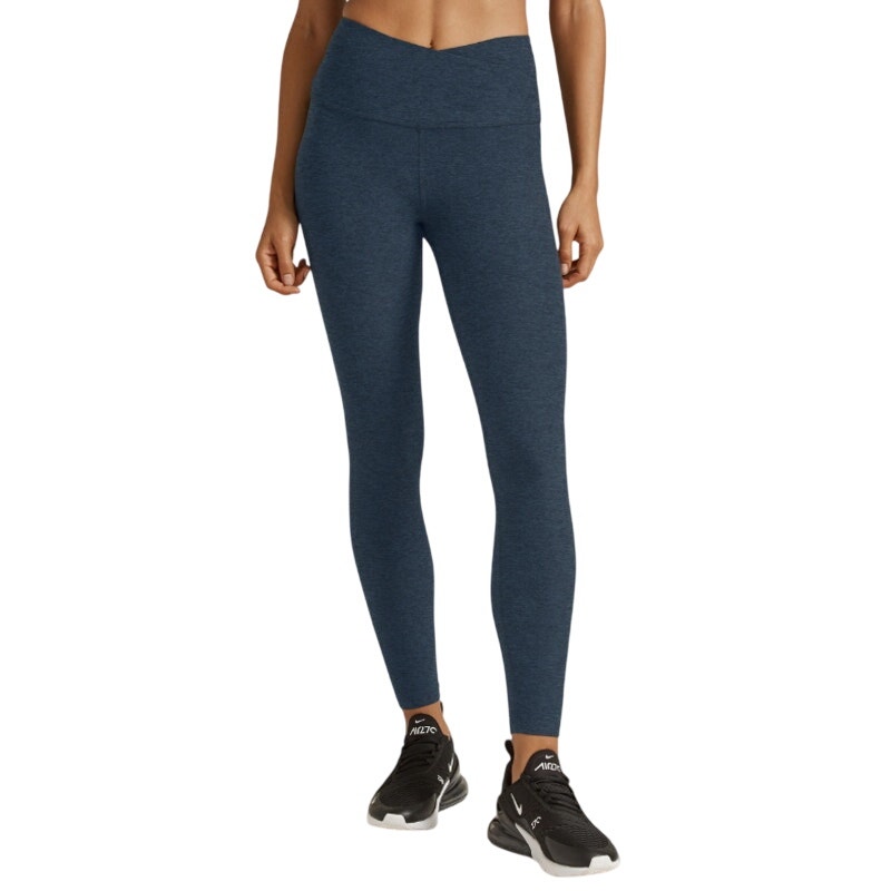 Beyond Yoga Spacedye At Your Leisure High Waisted Midi Legging in Navy, Size M