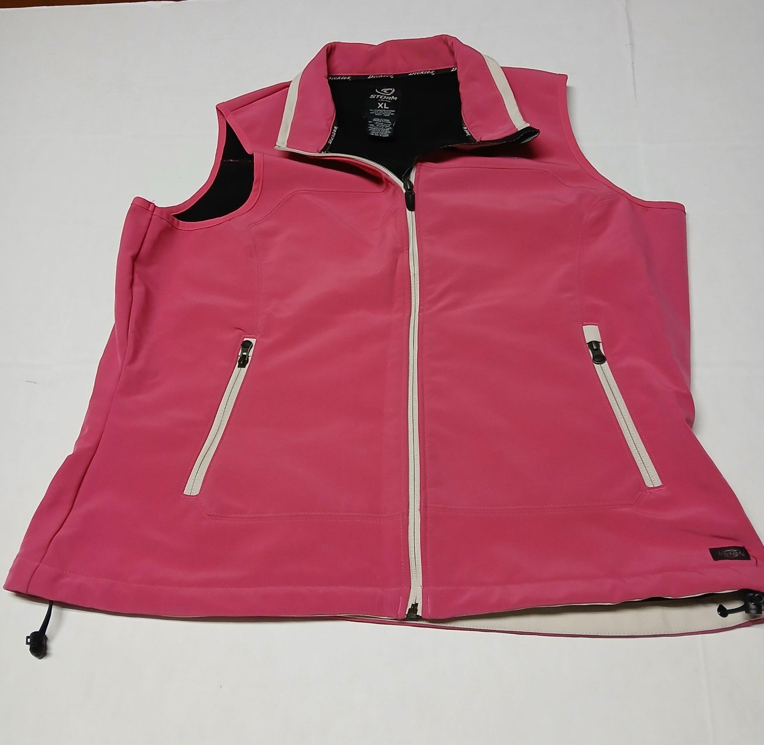 Dickies Storm Pink Vest Size Women's XL Zip-Up Sleeveless Jacket Outdoor Work