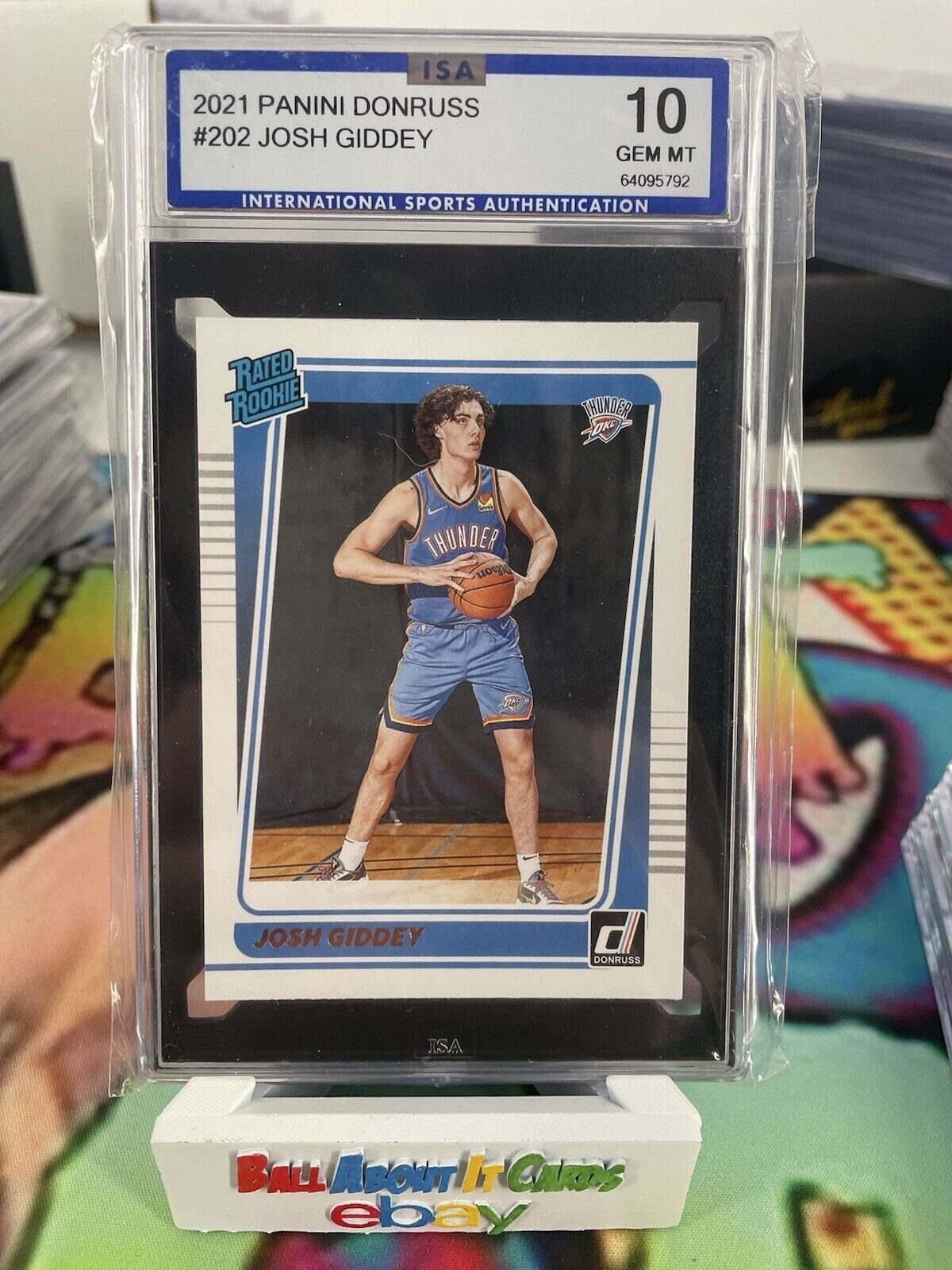 2021-22 PANINI DONRUSS BASKETBALL #202 JOSH GIDDEY RATED ROOKIE SGC 10 GEM MINT