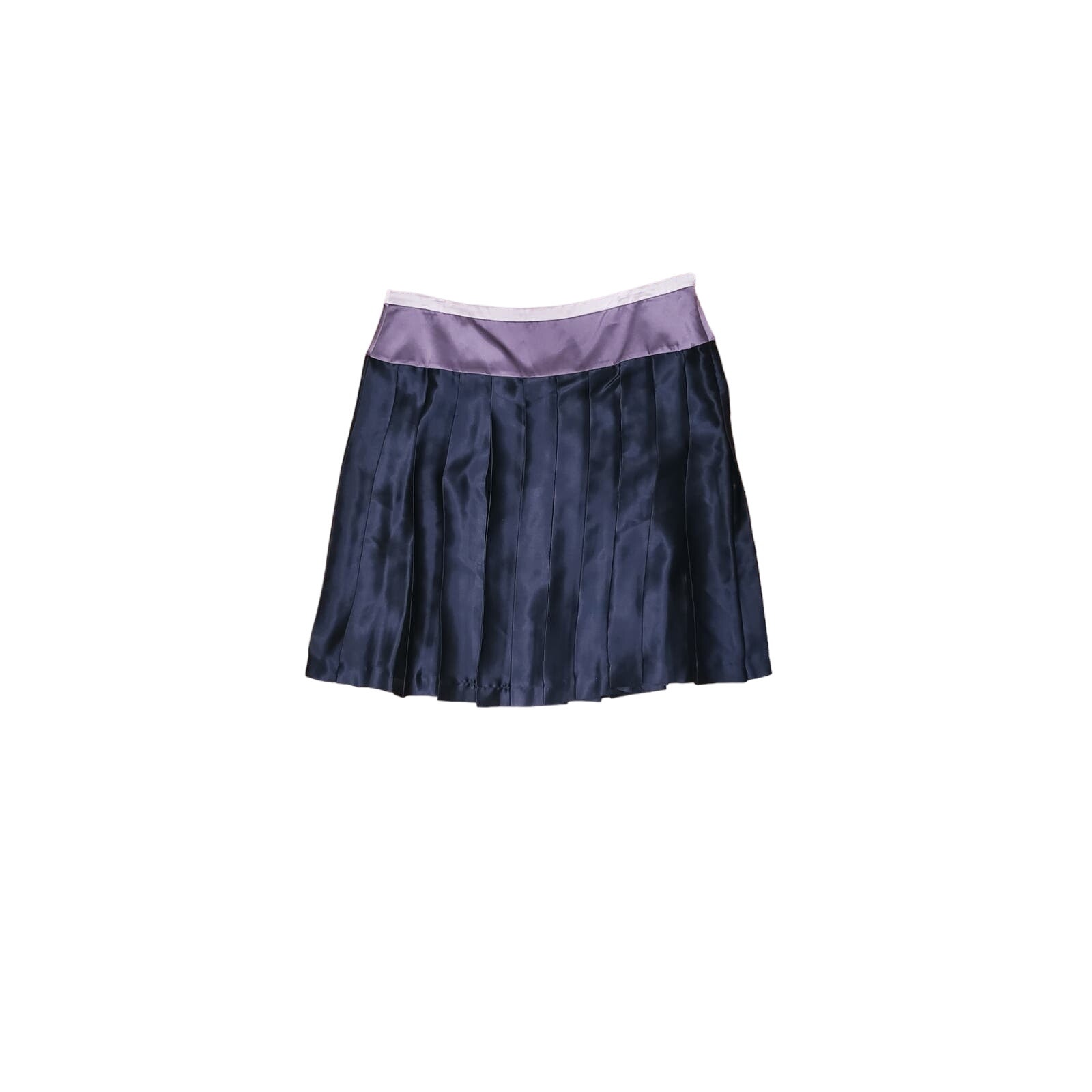 Calvin Klein 100% Silk Pleated Mini Skirt Size 16
