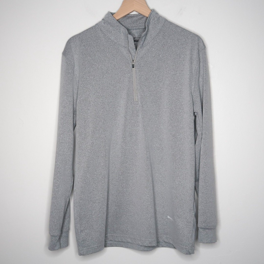 GreenSide Golf Mens Pullover Sweater Medium Gray Polyester Outdoors Performance