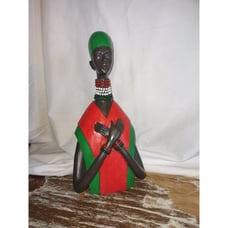 12 HEAVY Vintage African Statue Sculpture Home Decor Tribal Art Figurine