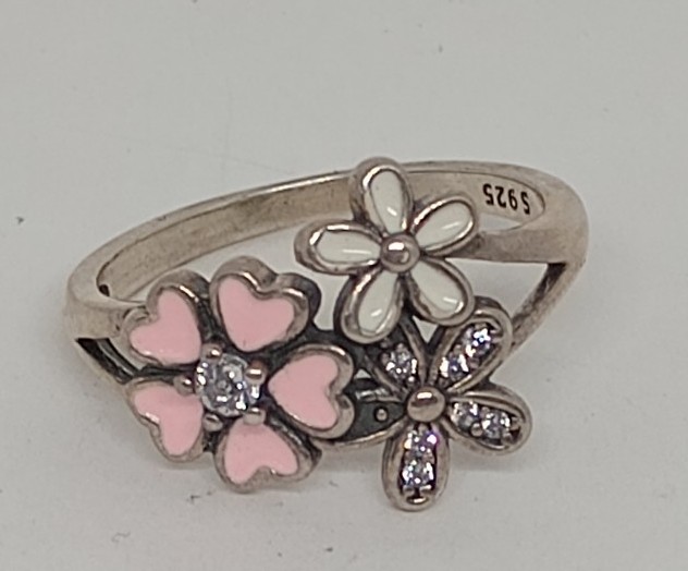 925 Silver Flower Ring