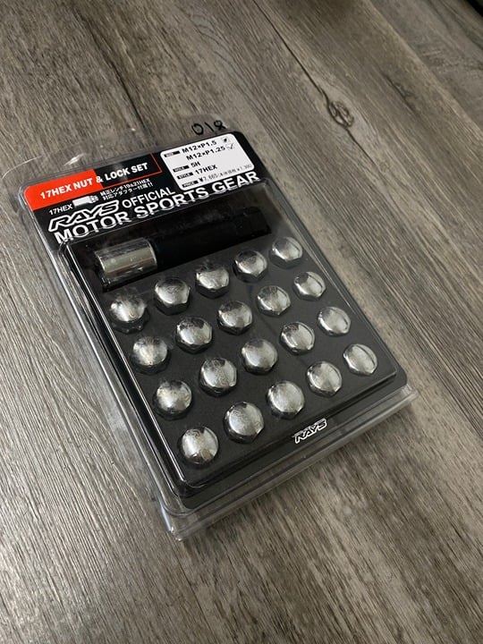 Rays silver lug nuts JDM 12x1.25 brand new