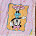 Vintage Disney Dundee Minnie Mouse Quilt Baby Blanket Comforter Pink Satin Trim