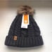 New Women’s Hat Timberland Winter Hat Black Cable Knit Lined Cuffed Beanie Hat