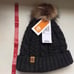 New Women’s Hat Timberland Winter Hat Black Cable Knit Lined Cuffed Beanie Hat