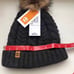 New Women’s Hat Timberland Winter Hat Black Cable Knit Lined Cuffed Beanie Hat