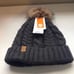 New Women’s Hat Timberland Winter Hat Black Cable Knit Lined Cuffed Beanie Hat