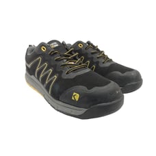 DAKOTA Men's 3621 Steel Toe Steel Plate Athletic Safety Shoes Black/Yellow 10.5M