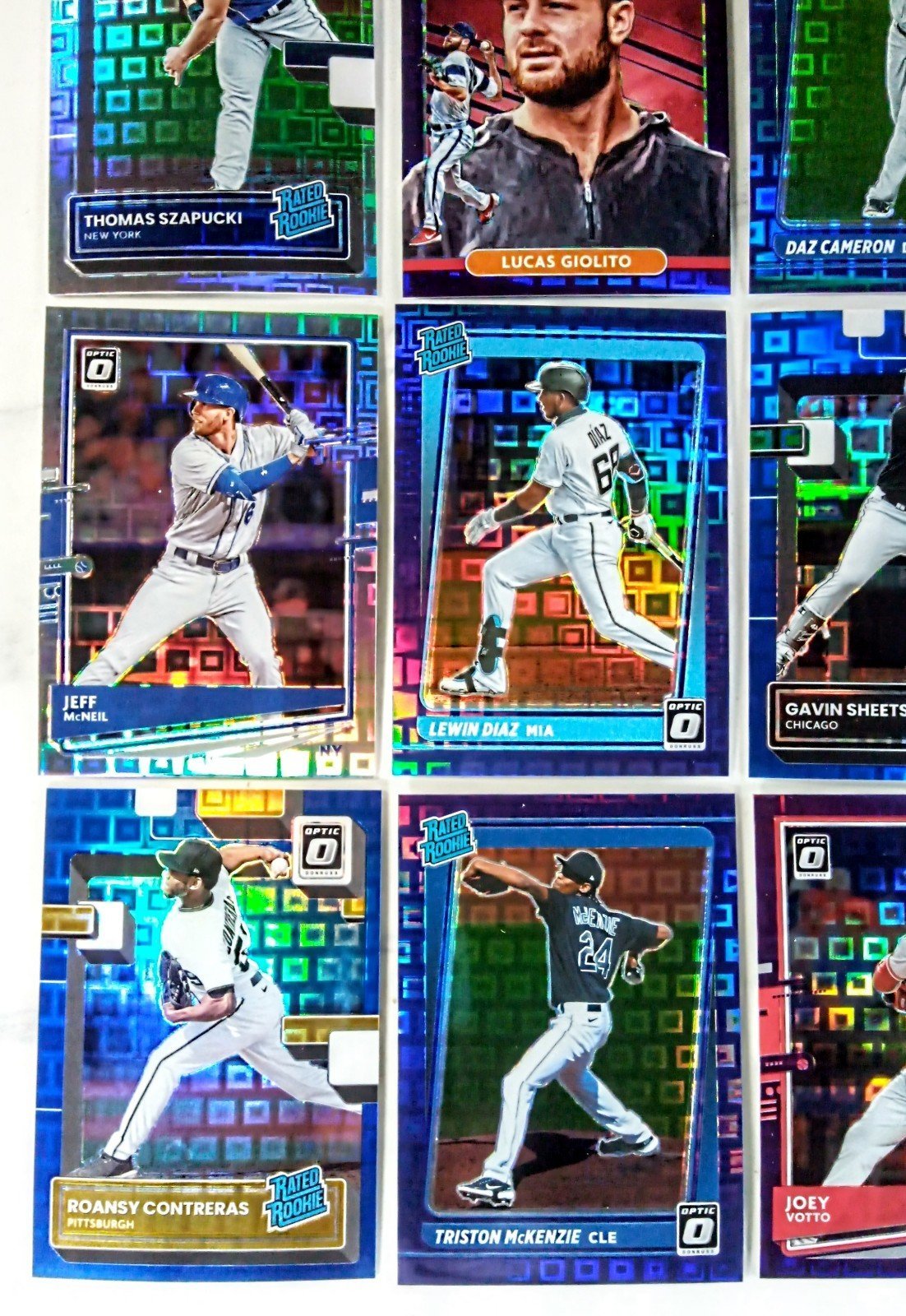 Panini Donruss Optic Baseball numbered Card lot 9ct