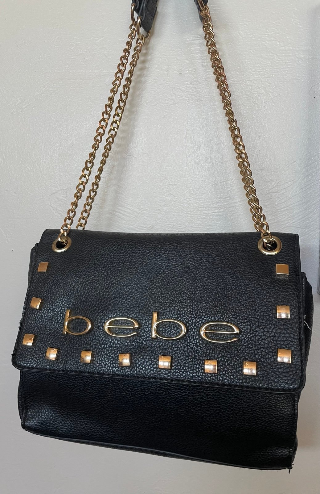 Bebe Black Pebbled Purse