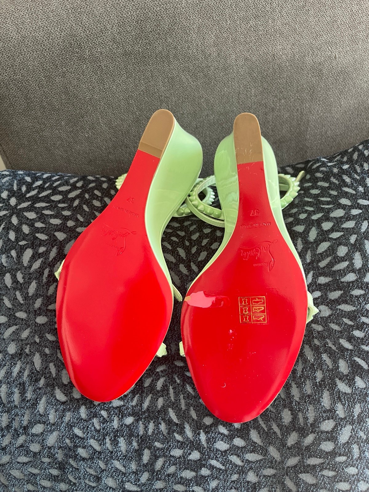 Christian Louboutin So Me 85 leather wedge sandals