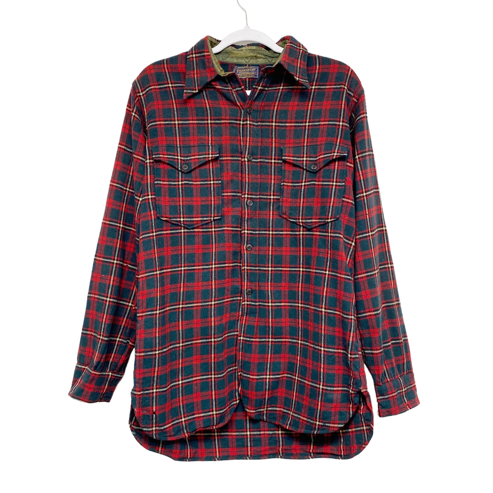 Vintage Pendleton Mens USA Wool Long Sleeve Button Up Shirt