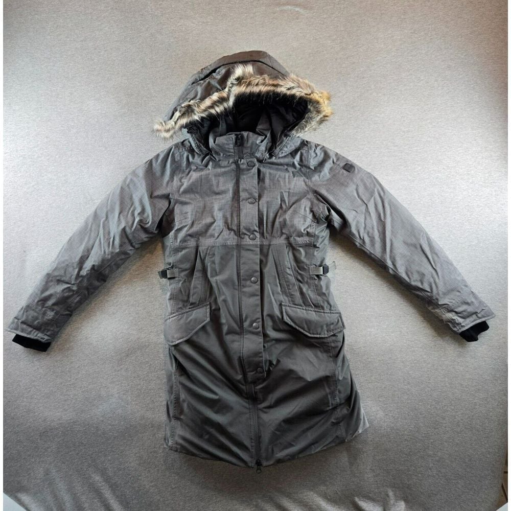 The North Face Shavana Puffer Jacket Womens Small HyVent Arctic Coat Faux Fur