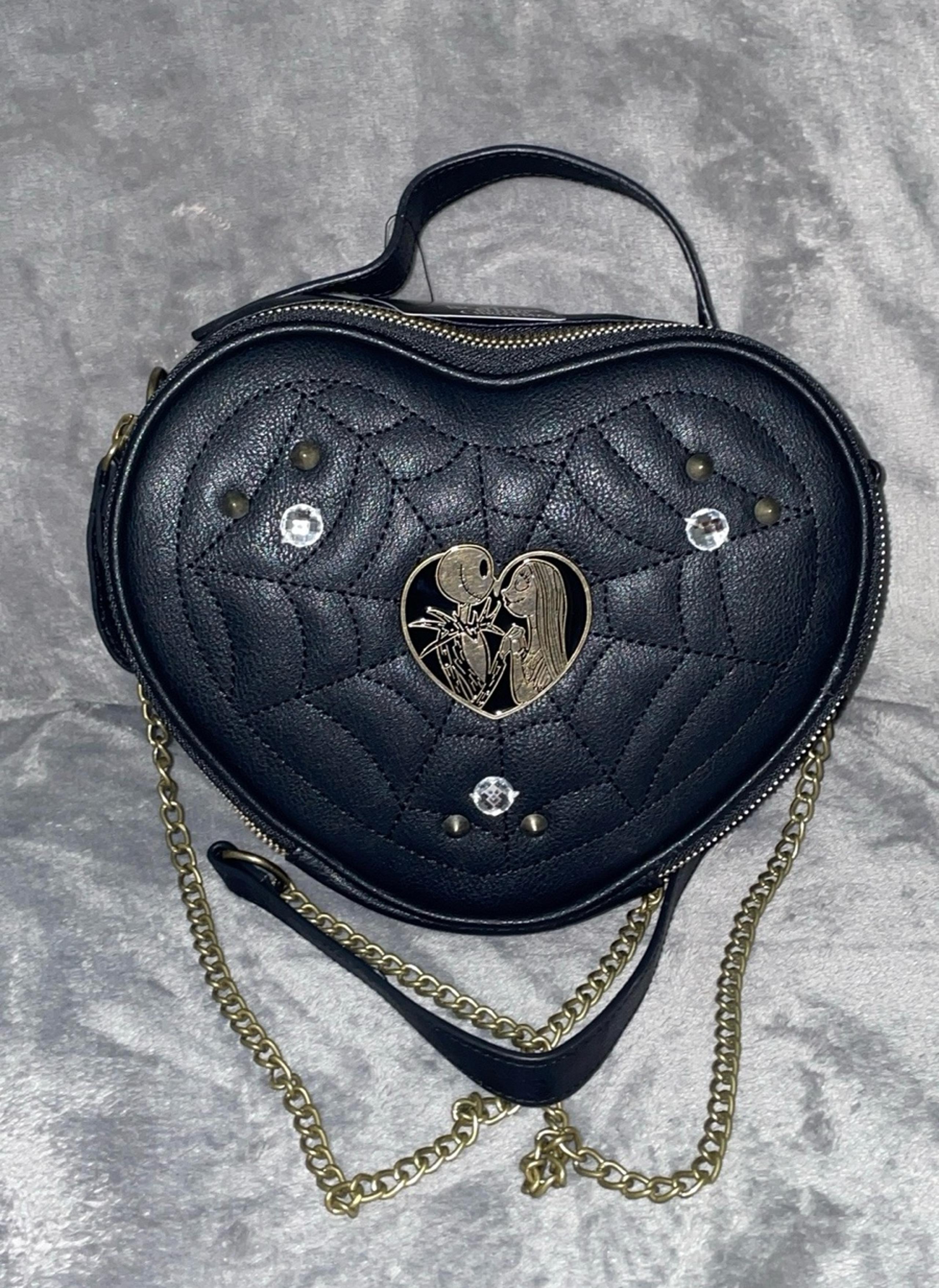 Heart Spider web nightmare before Christmas crossbody purse