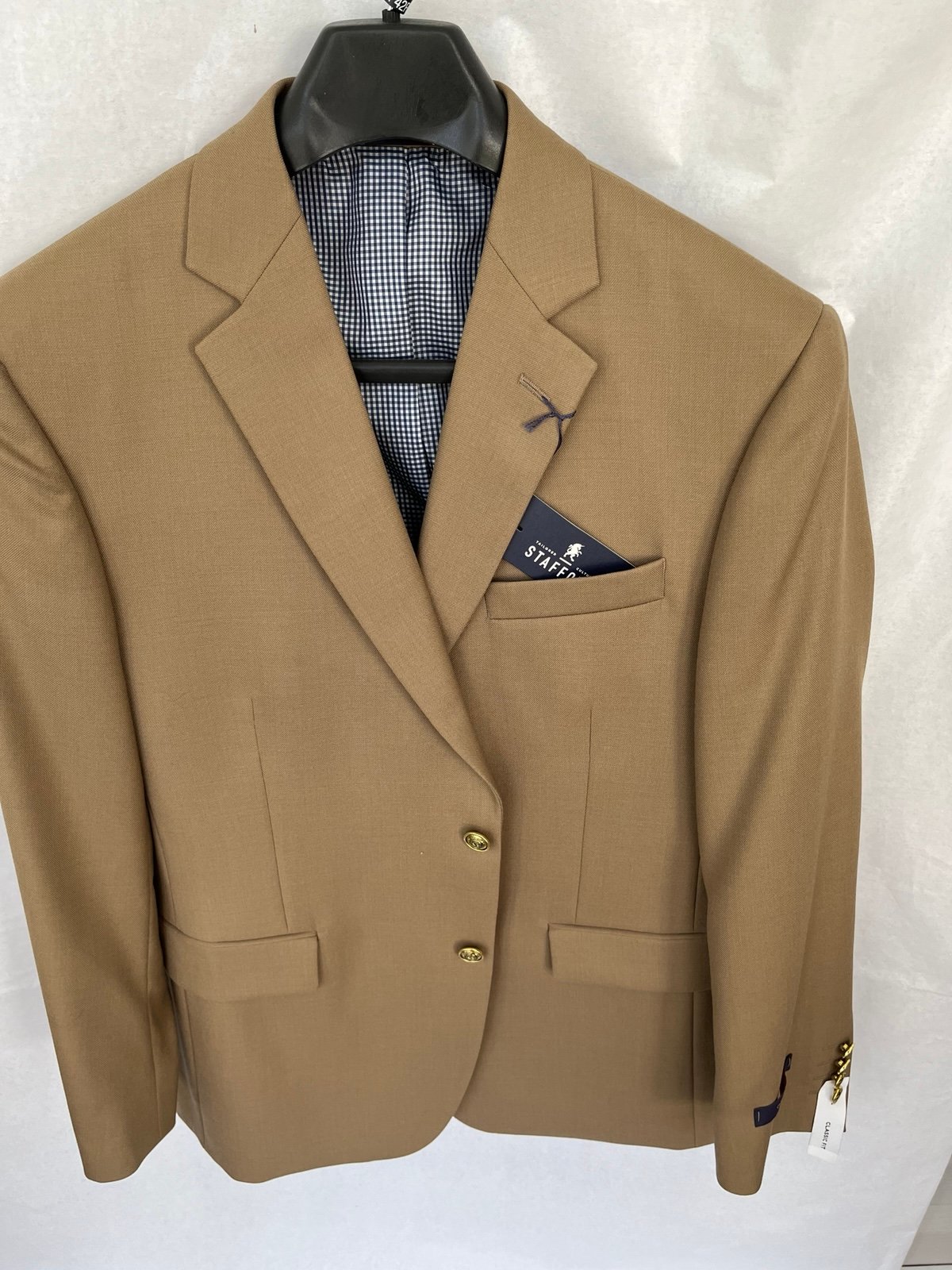 Stafford Executive Men’s 100% Wool Blazer Camel Size 42R